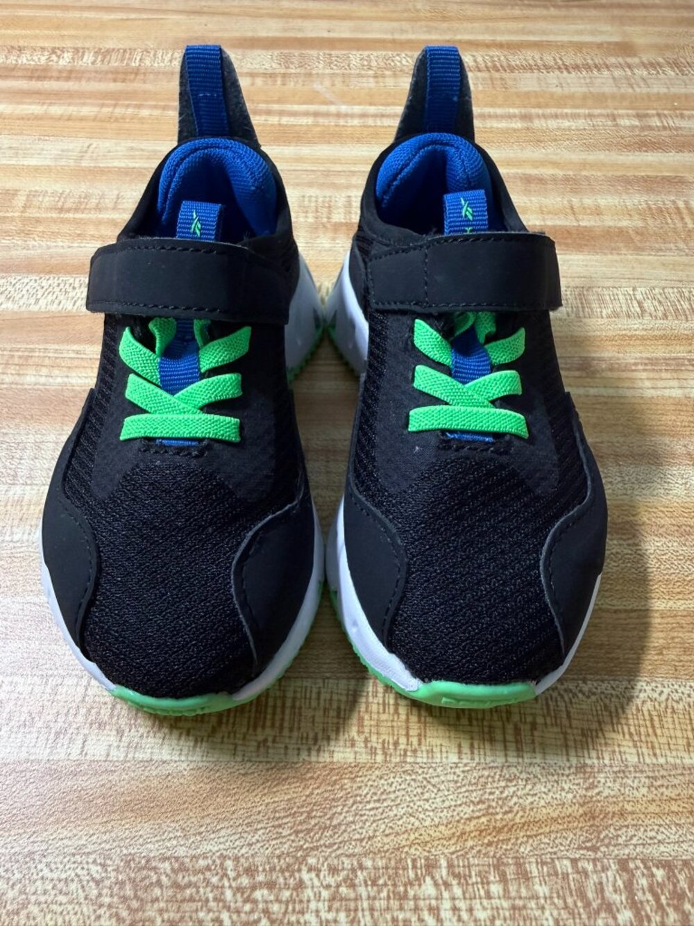 NEW Toddler Boys REEBOK Black & Neon Green Sneakers! Size 7